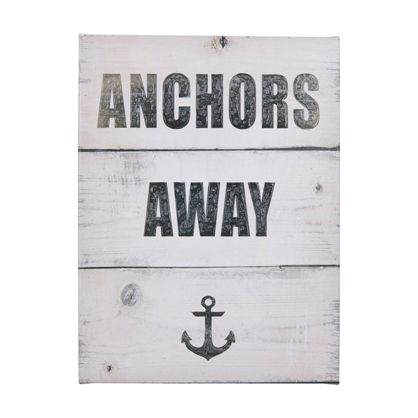 Anchors Away by Mercana Studio a Hand Embellished Textured Canvas
