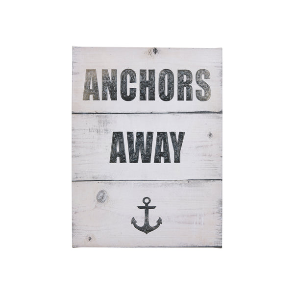 Anchors Away by Mercana Studio a Hand Embellished Textured Canvas