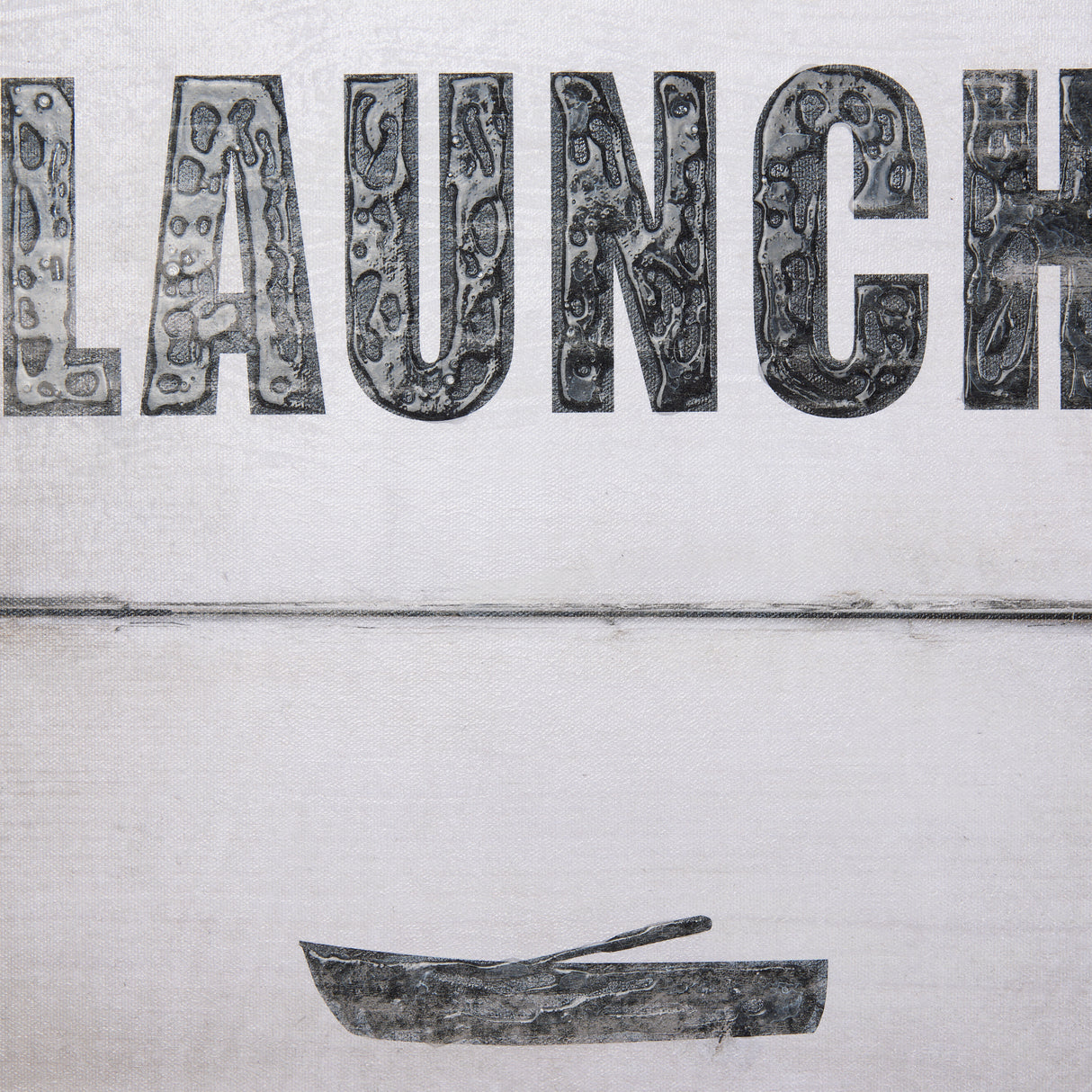 Boat Launch by Mercana Studio a Hand Embellished Textured Canvas from Mercana - Luna Furniture