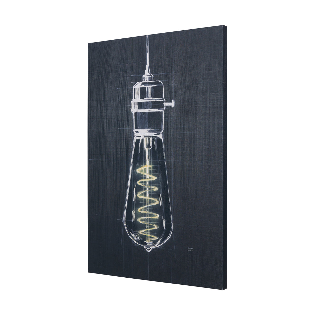 Bright Idea I by Mercana Studio a Hand Embellished Textured Canvas from Mercana - Luna Furniture