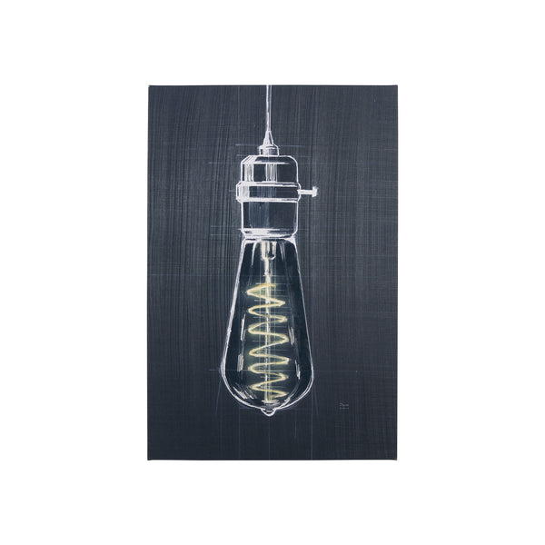 Bright Idea I by Mercana Studio a Hand Embellished Textured Canvas