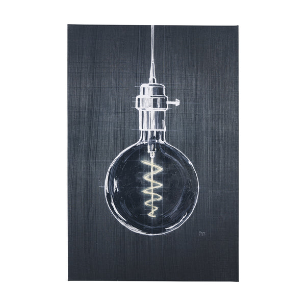 Bright Idea II by Mercana Studio a Hand Embellished Textured Canvas