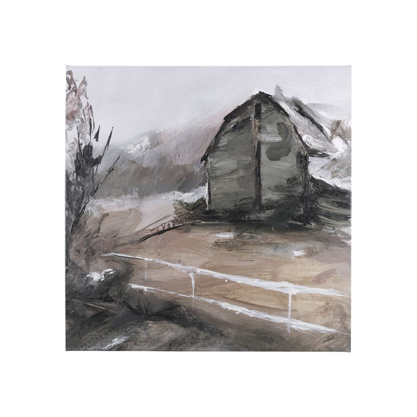 Late Autumn in Countryside I by Mercana Studio a Hand Embellished Textured Canvas