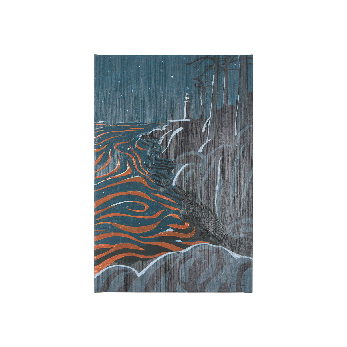 Sea bay at nitght III by Mercana Studio a Hand Embellished Textured Canvas from Mercana - Luna Furniture