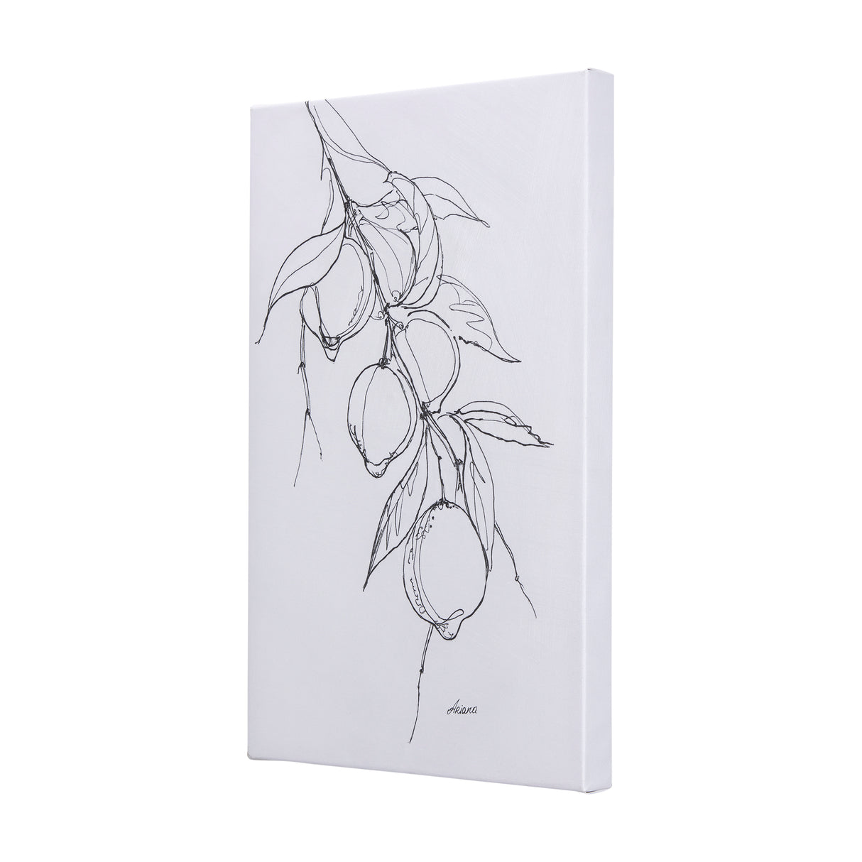 Lemon Branch I by Mercana Studio a Hand Embellished Textured Canvas from Mercana - Luna Furniture