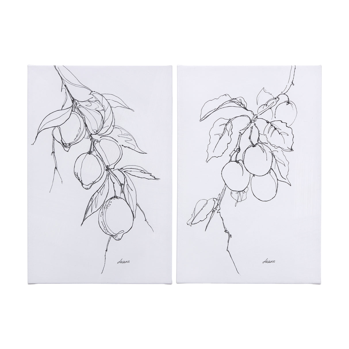 Lemon Branch I by Mercana Studio a Hand Embellished Textured Canvas from Mercana - Luna Furniture