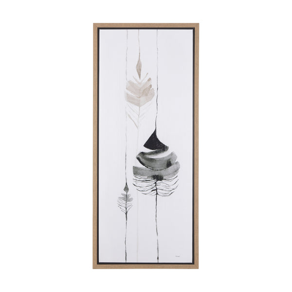 Rain of Leaf I by Mercana Studio a Hand Embellished Textured Framed Canvas