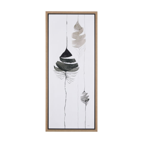 Rain of Leaf II by Mercana Studio a Hand Embellished Textured Framed Canvas