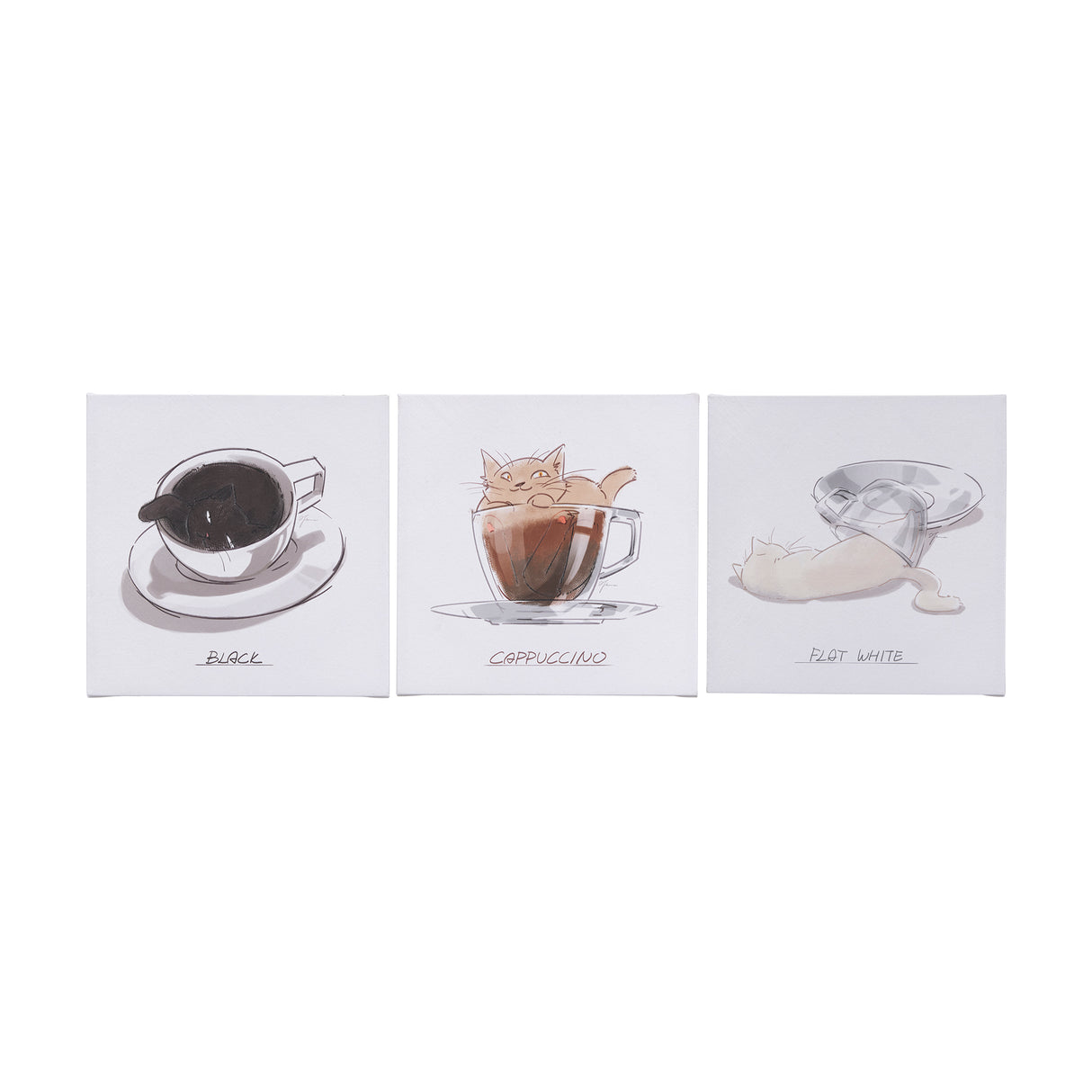 Coffee Cat III by Mercana Studio a Hand Embellished Textured Canvas from Mercana - Luna Furniture