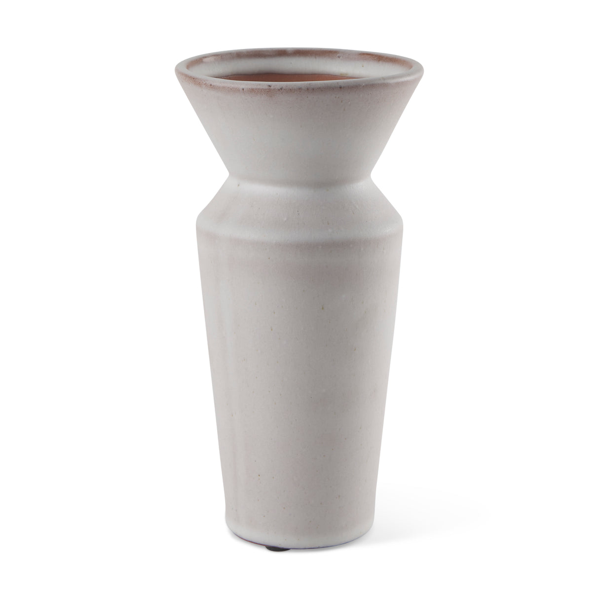 Esme 4.5L x 4.5W x 10.4H Whitewashed Ceramic Vase from Mercana - Luna Furniture