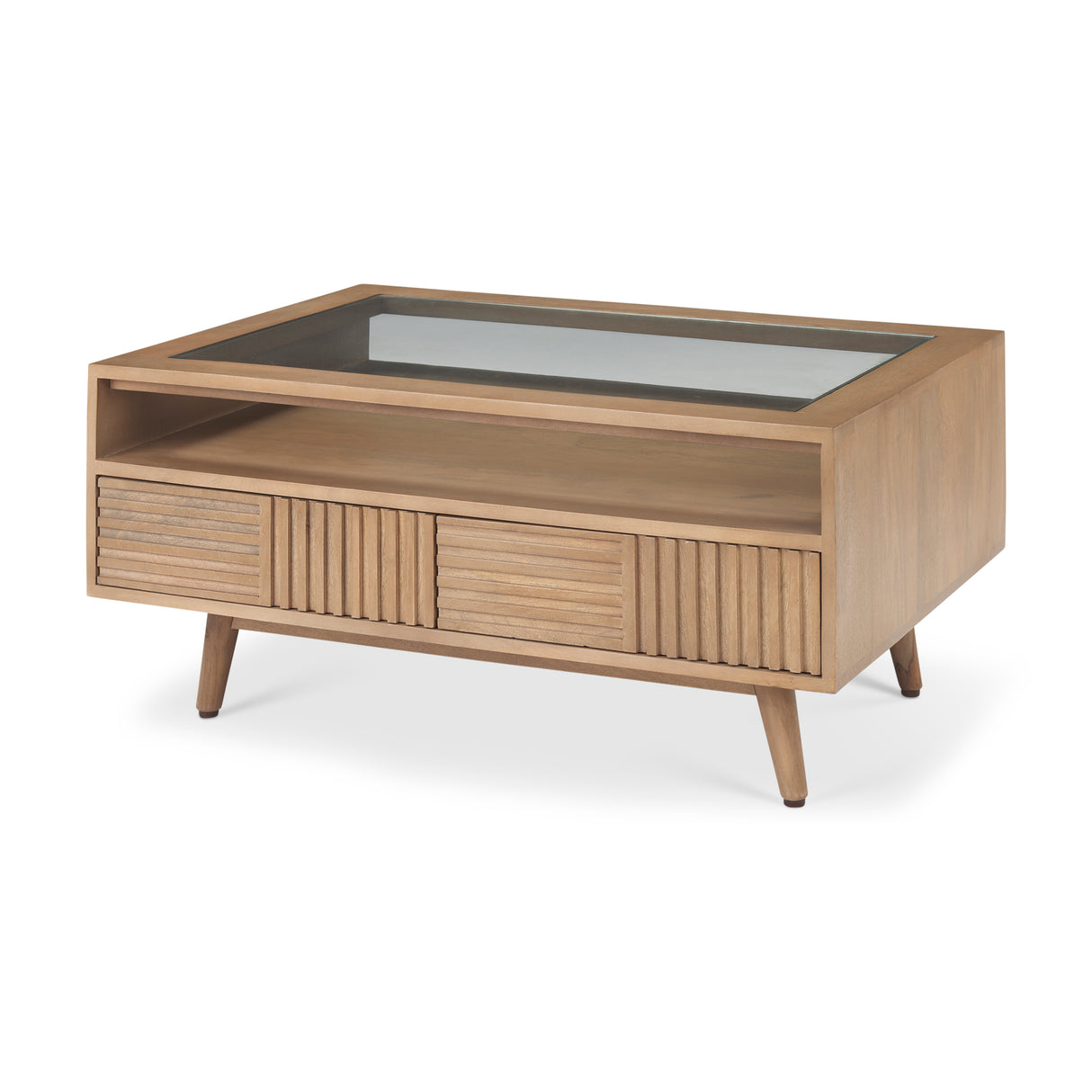Sable 38.0L x 27.0W x 18.0H Light Brown Wood Coffee Table from Mercana - Luna Furniture