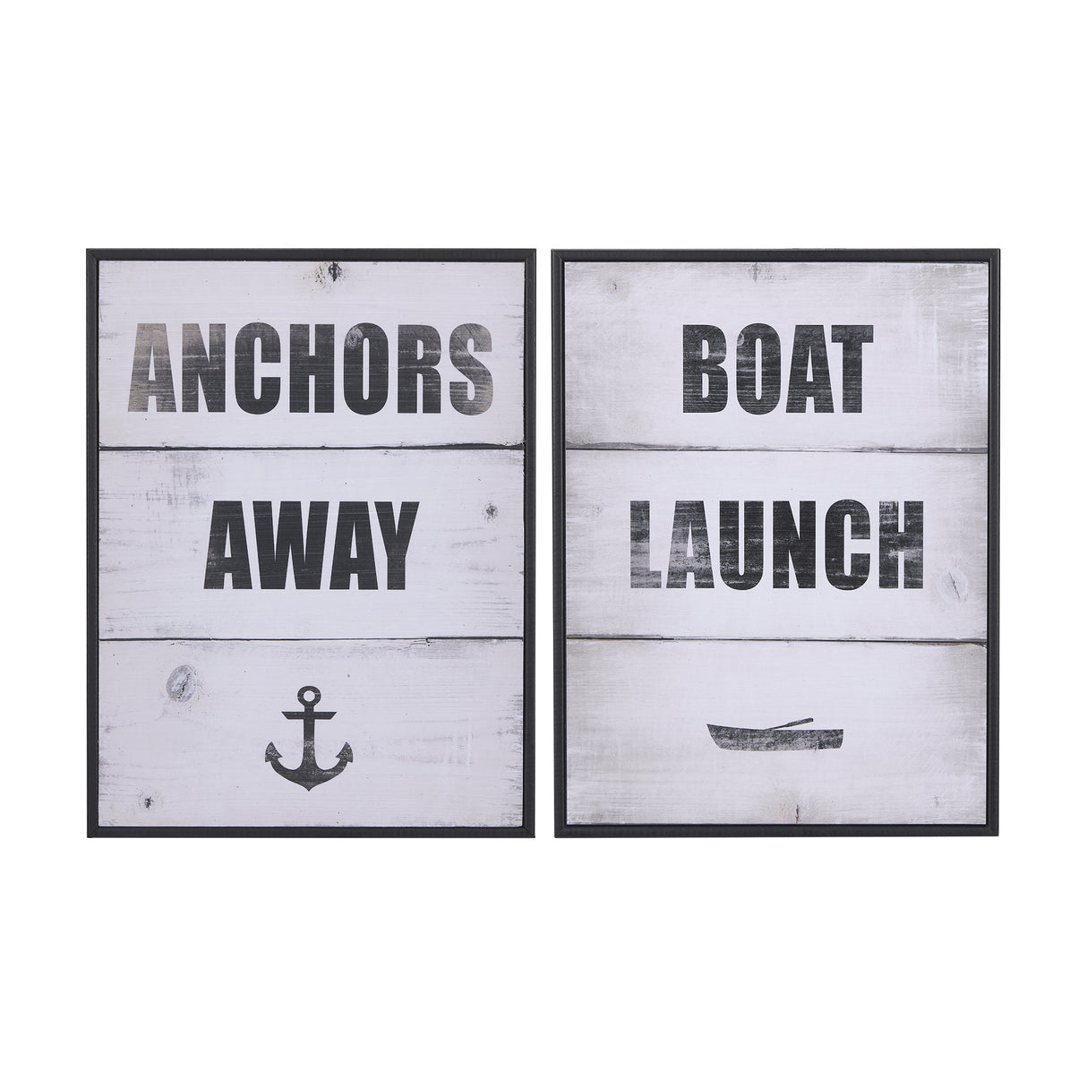 Anchors Away by Mercana Studio a Hand Embellished Textured Framed Art Print from Mercana - Luna Furniture
