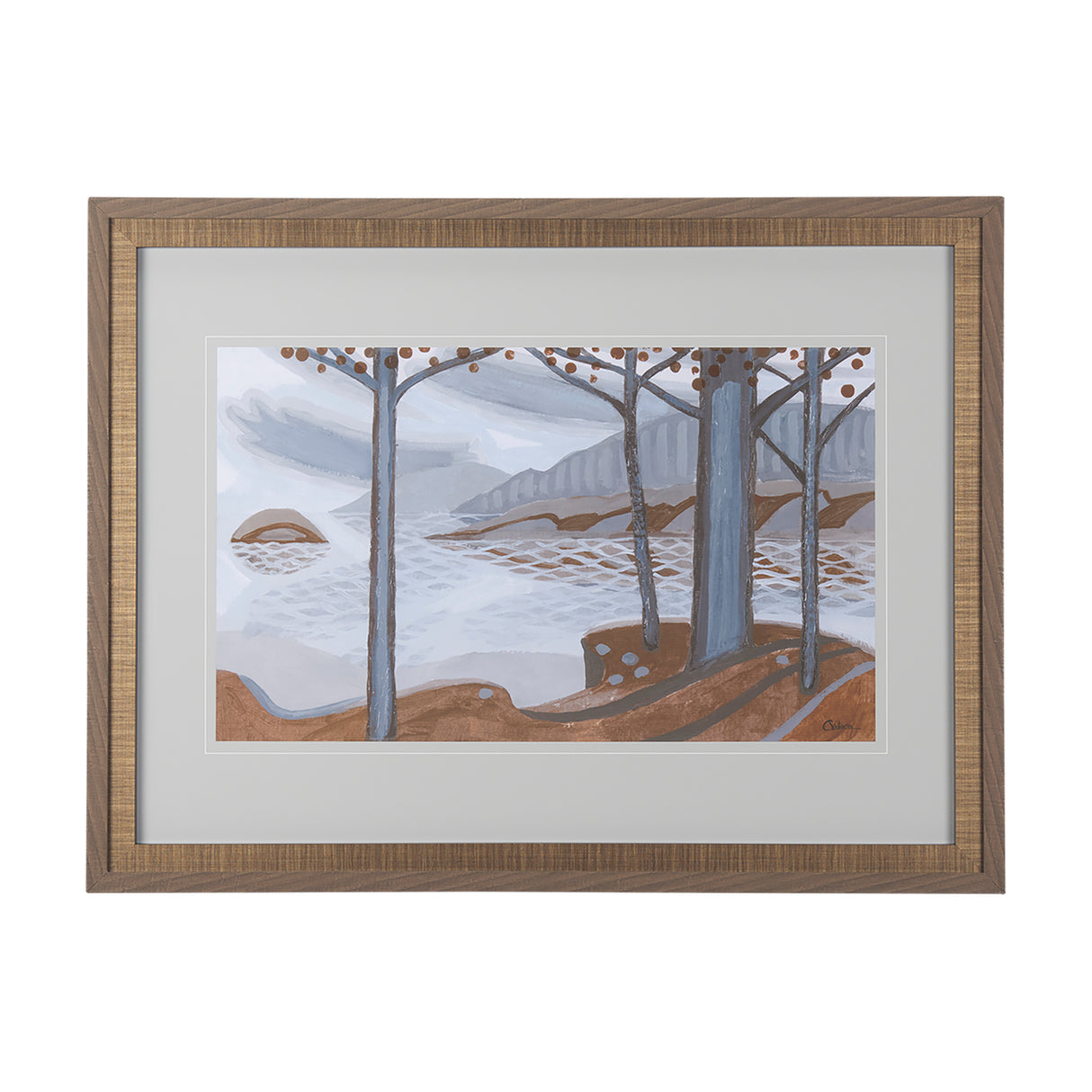 Windy Day by Mercana Studio a Hand Embellished Textured Framed Art Print Matted under Glass from Mercana - Luna Furniture