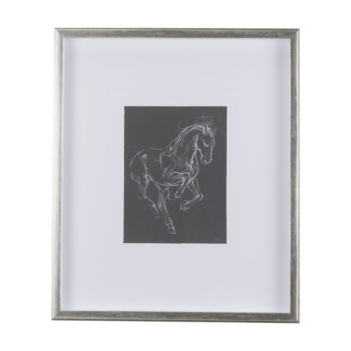 Horse III by Mercana Studio a Hand Embellished Textured Framed Art Print Matted under Glass from Mercana - Luna Furniture