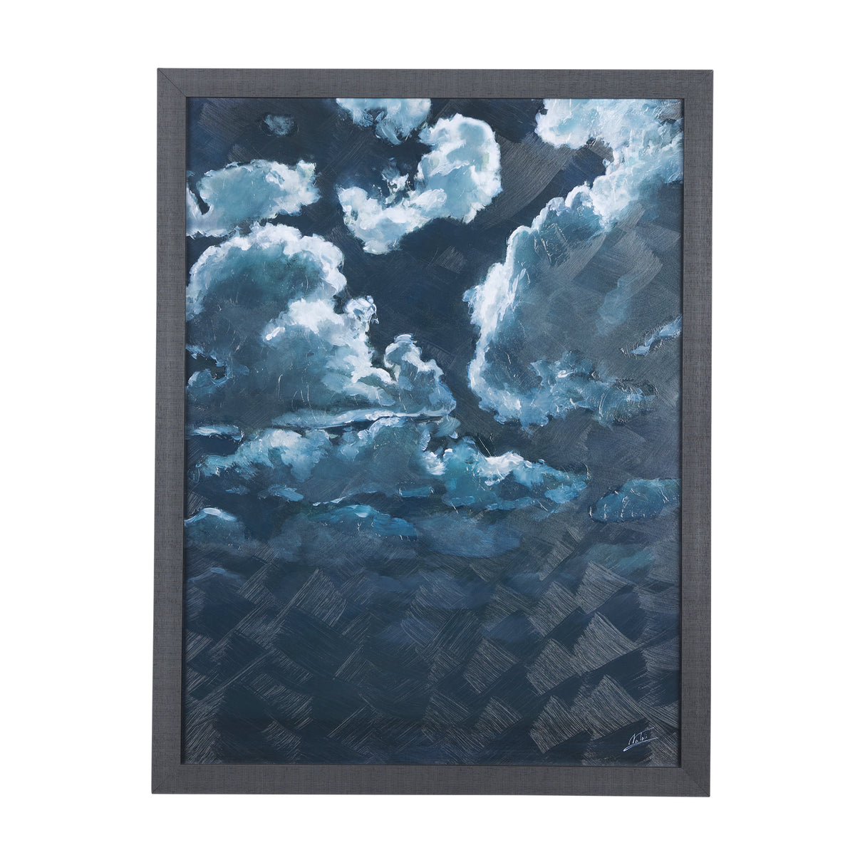 Night cloud II by Mercana Studio a Hand Embellished Textured Framed Art Print from Mercana - Luna Furniture