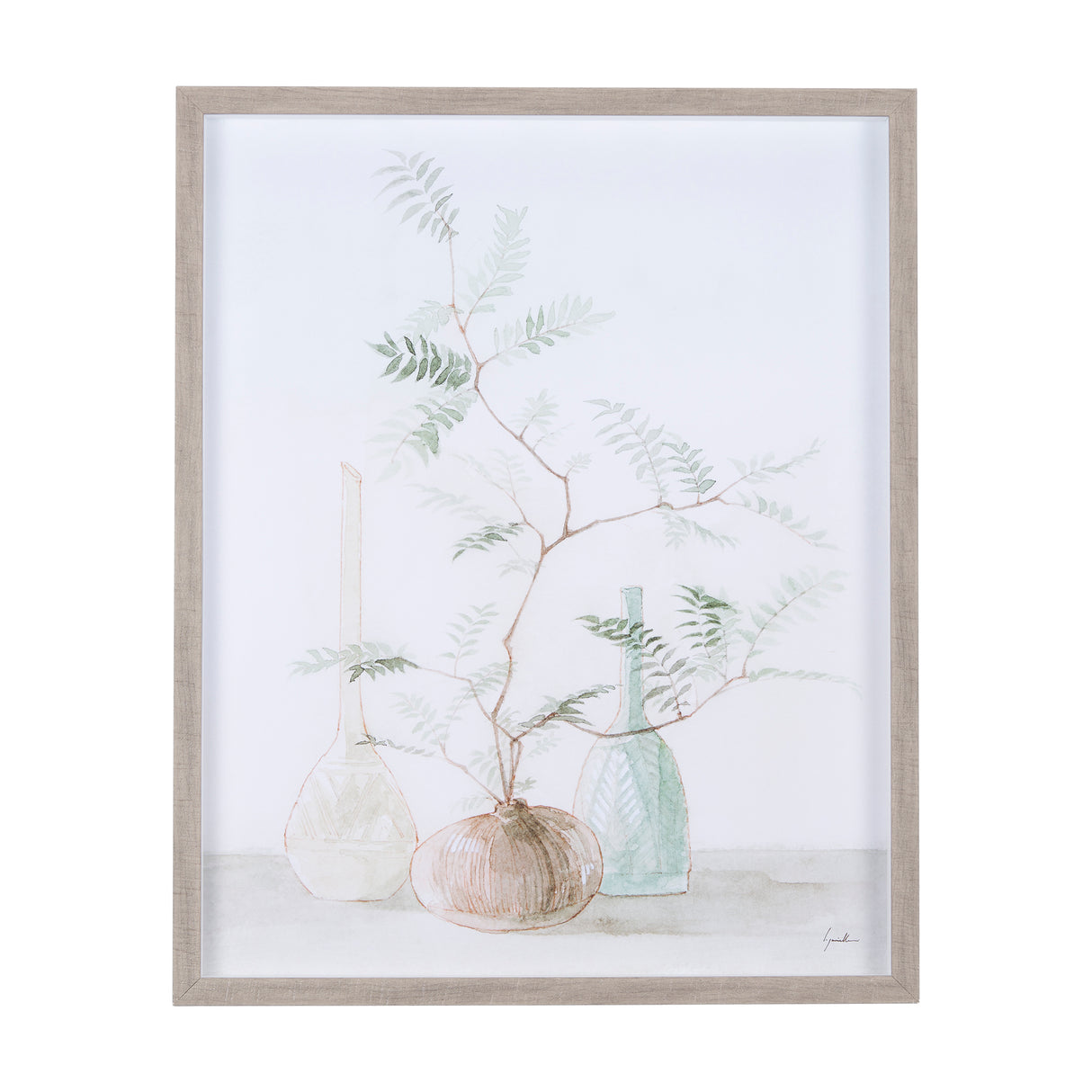 Boho BranchesI by Mercana Studio a Hand Embellished Textured Framed Art Print Matted under Glass from Mercana - Luna Furniture