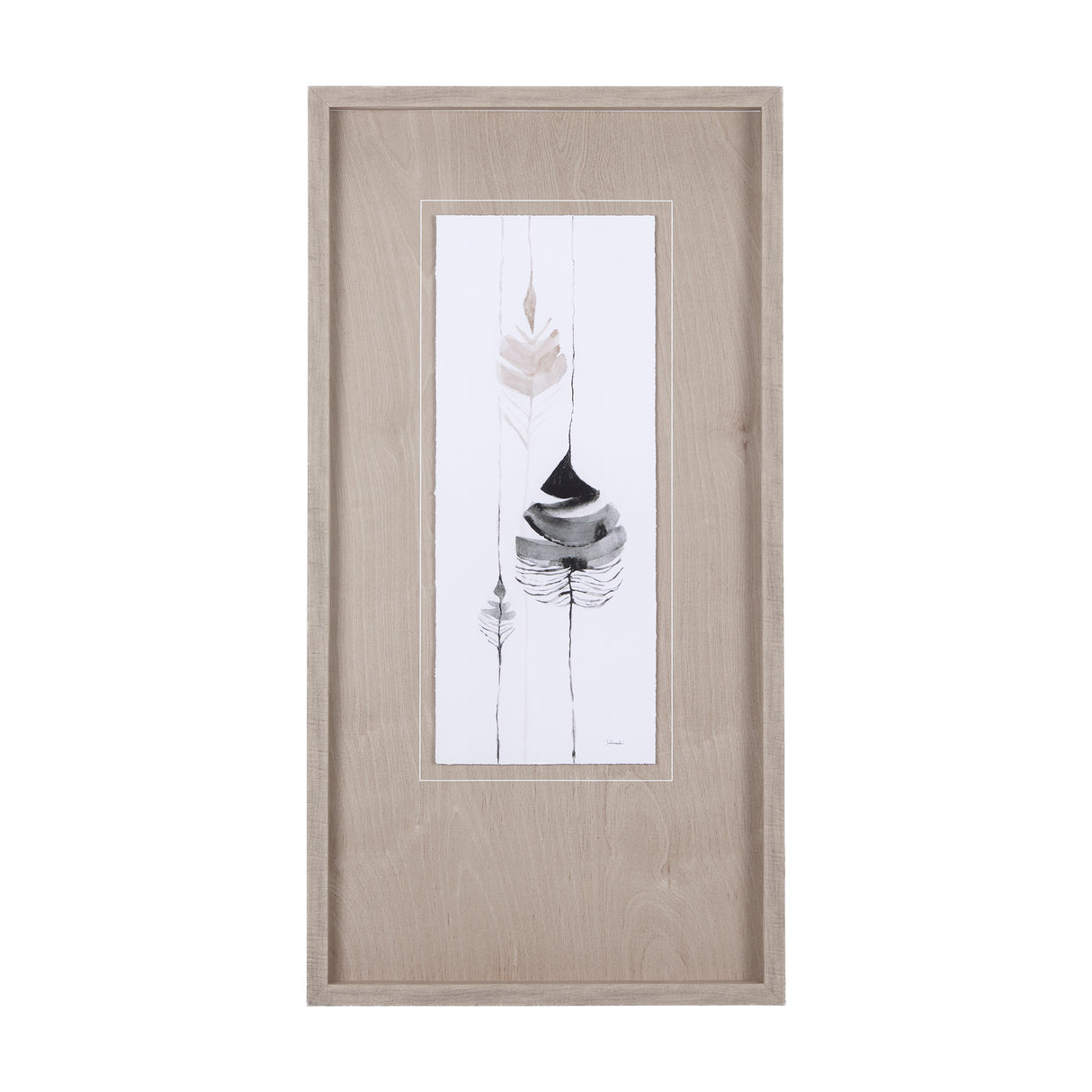 Feather Collection by Mercana Studio a Hand Embellished Textured Framed Art Print Matted under Glass from Mercana - Luna Furniture