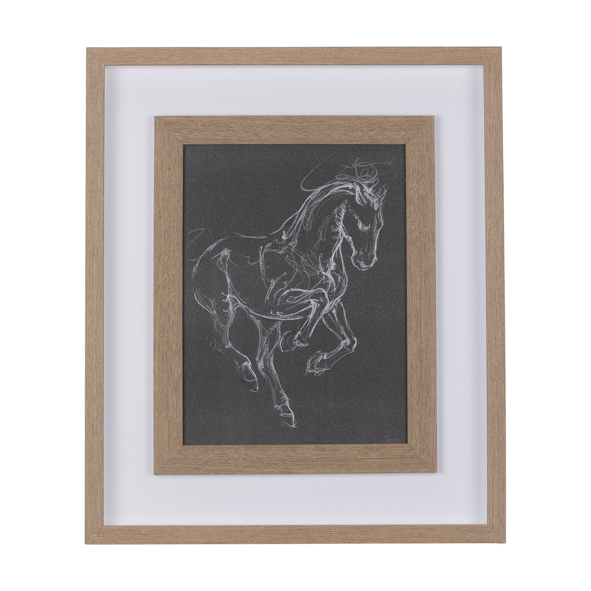 Horse III by Mercana Studio a Hand Embellished Textured Framed Art Print Matted under Glass from Mercana - Luna Furniture