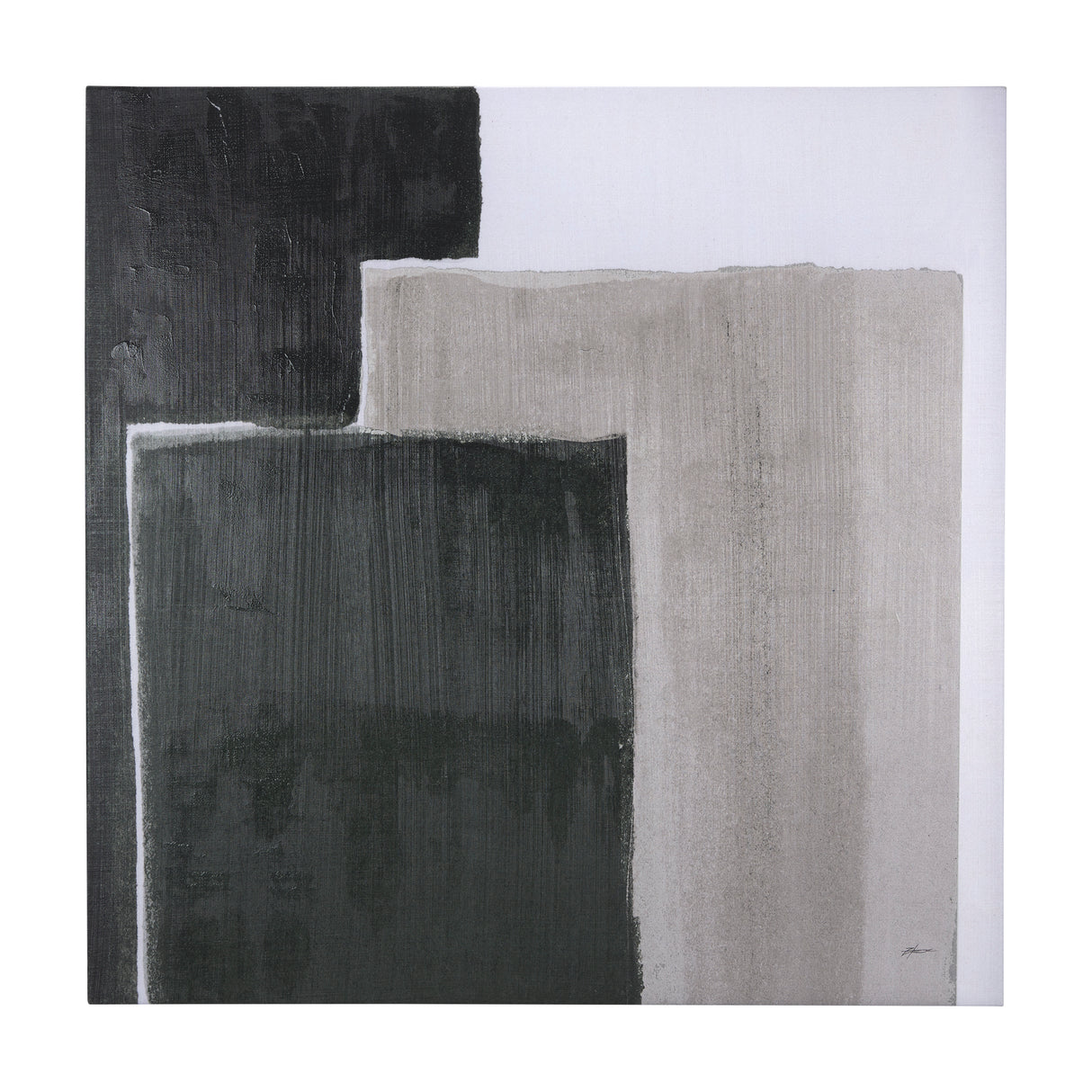 Block I by Mercana Studio a Hand Embellished Textured Canvas from Mercana - Luna Furniture