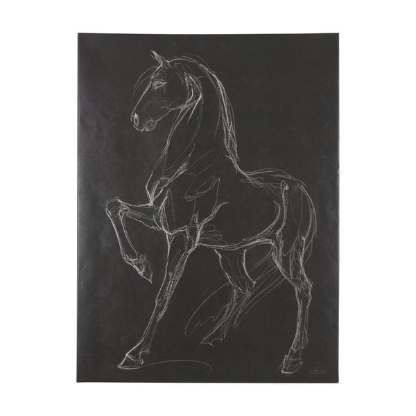 Horse IV by Mercana Studio a Hand Embellished Textured Canvas
