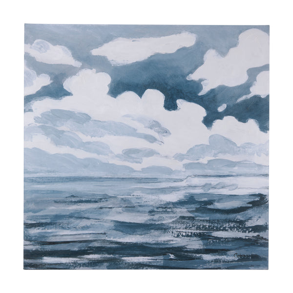 Clouds and sea I by Mercana Studio a Hand Embellished Textured Canvas