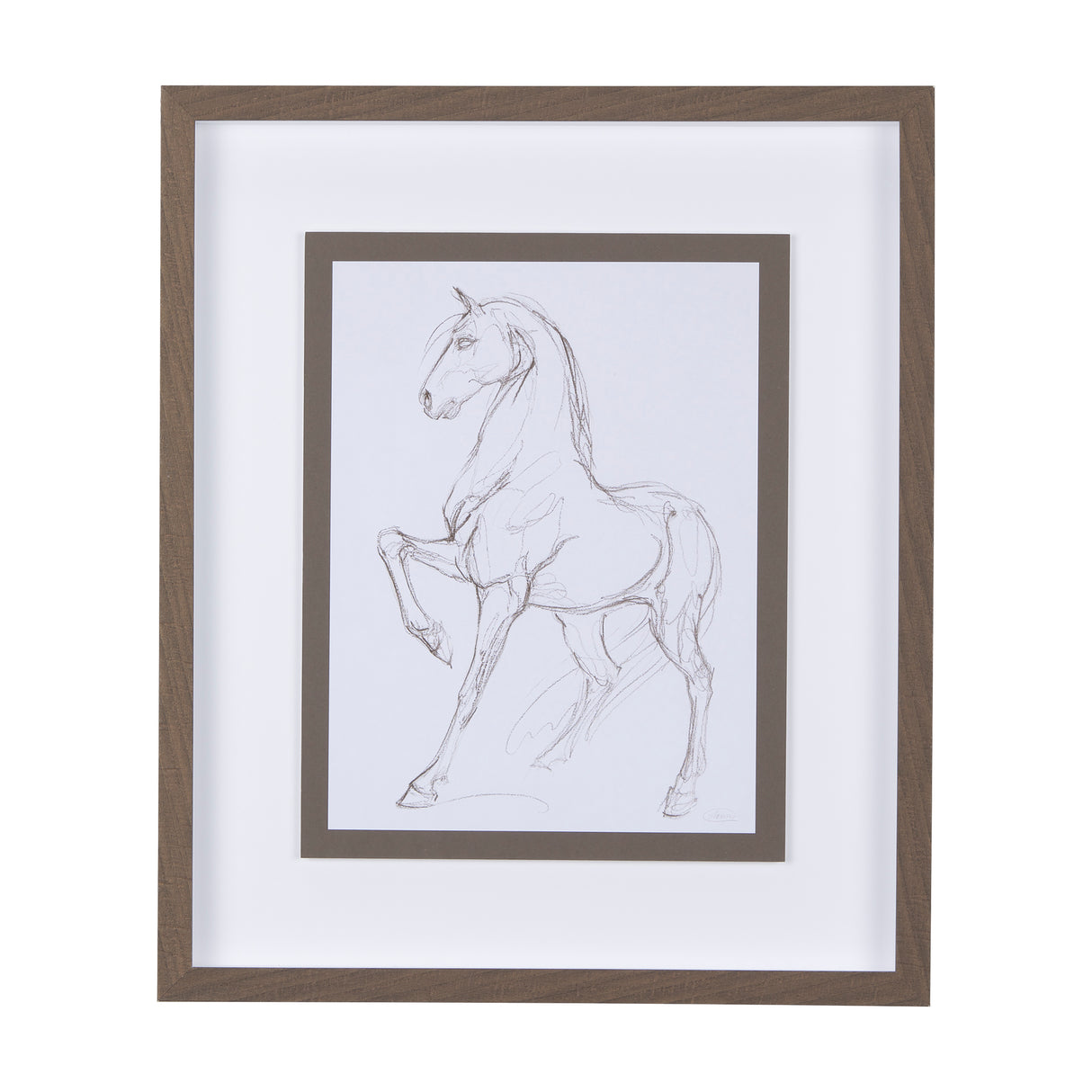 Horse II by Mercana Studio a Hand Embellished Textured Framed Art Print Matted under Glass from Mercana - Luna Furniture
