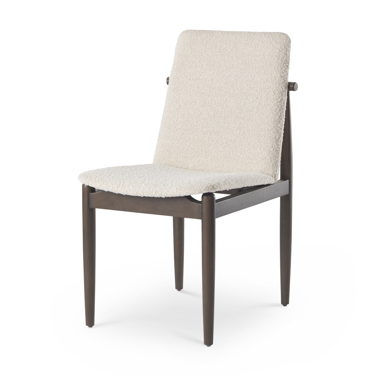 Cavett Cream Boucle Upholstered Seat W/Dark Brown Wood Frame Dining Chair, Set of 2 from Mercana - Luna Furniture