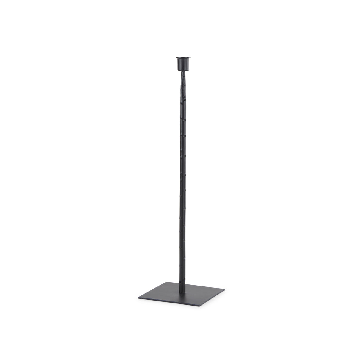 Porter 5.0L x 5.0W x 18.0H Medium Black Iron Candle Holder from Mercana - Luna Furniture