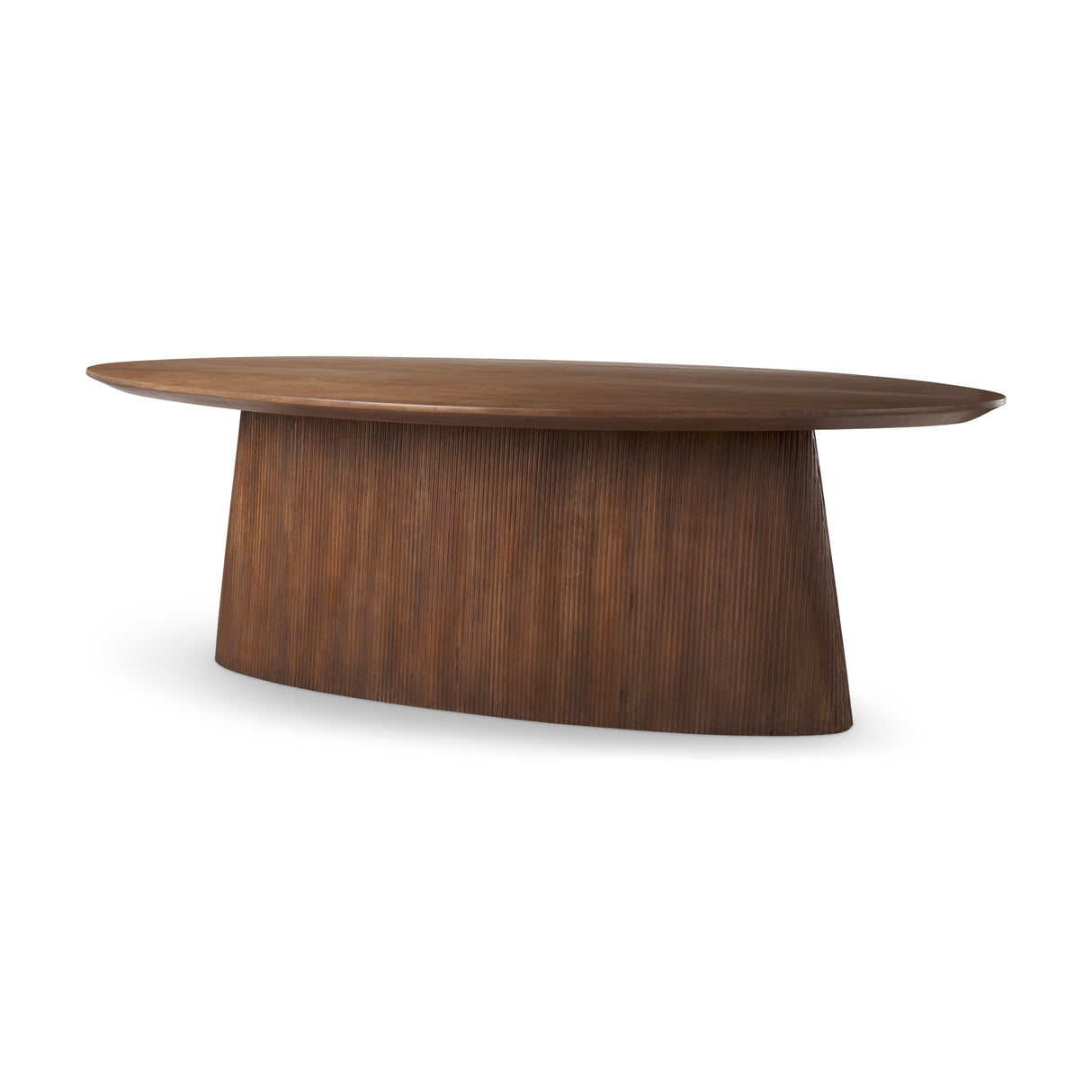 Lance 94"L x 50"W x30"H Medium Brown Solid Wood Oval Dining Table from Mercana - Luna Furniture