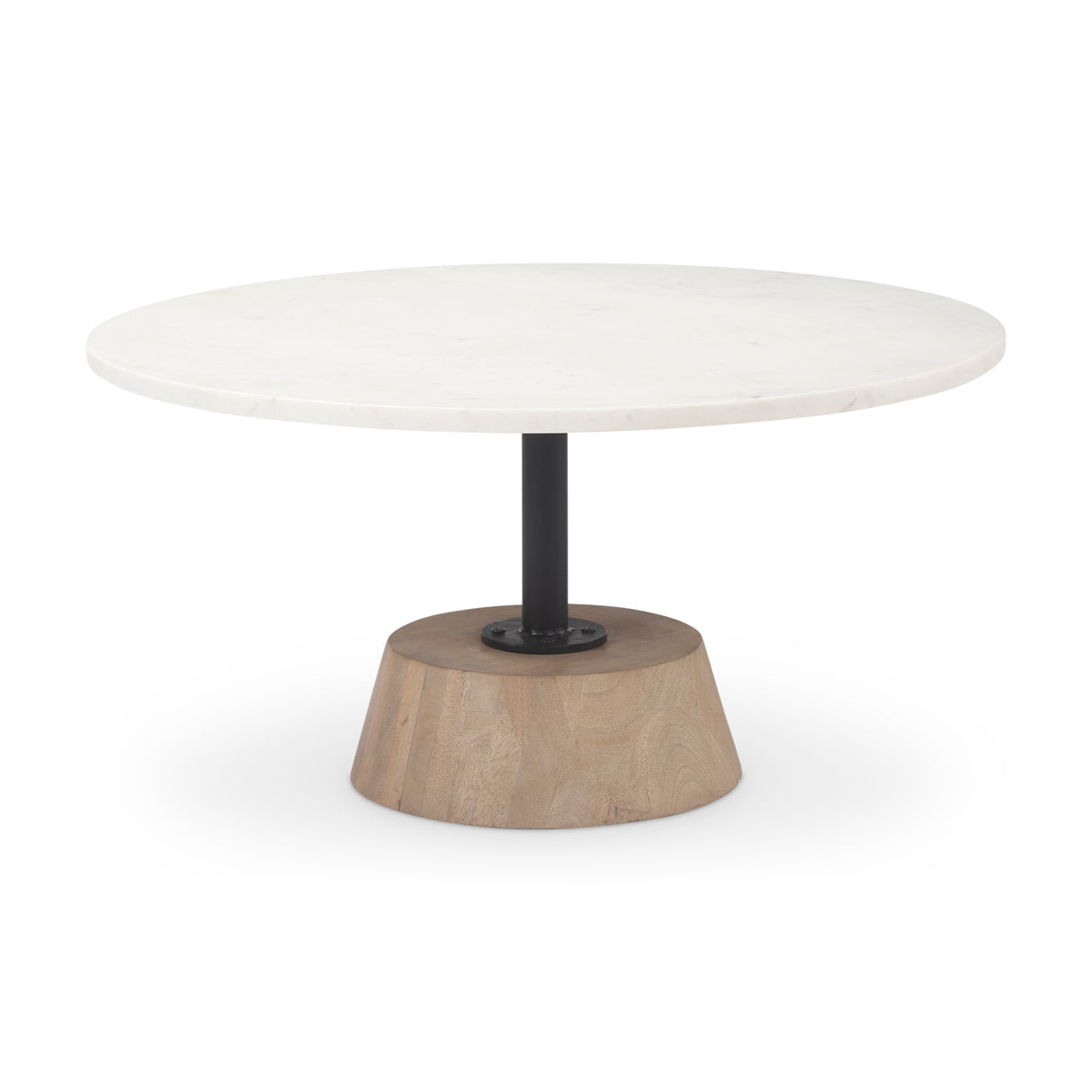 Maxwell Marble Top Pedestal Base Round Coffee Table from Mercana - Luna Furniture