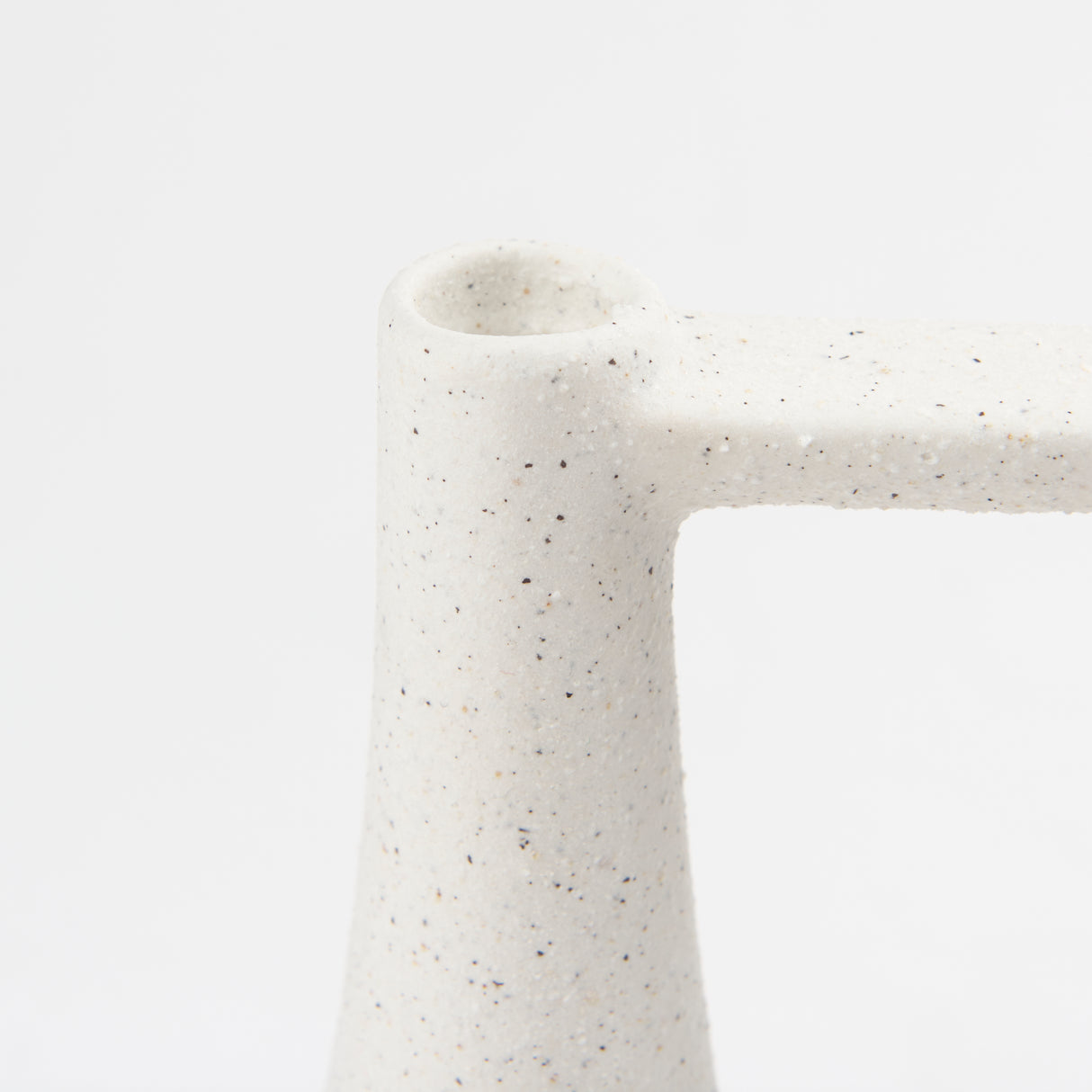 Burton 8.3H Small White and Black Ceramic Jug Vase from Mercana - Luna Furniture
