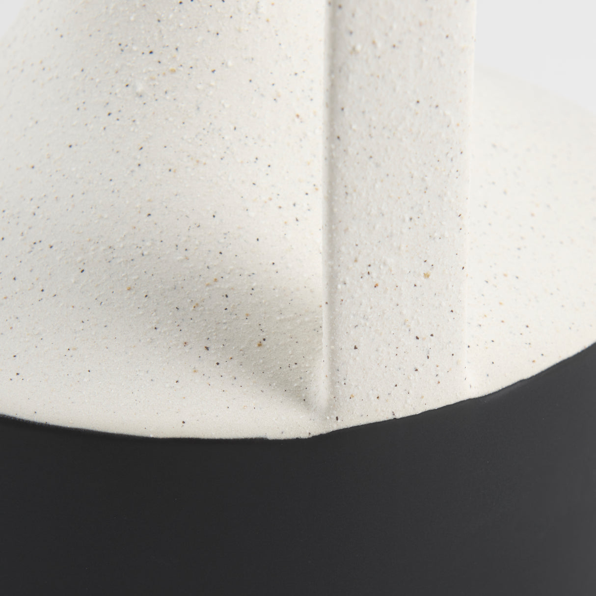 Burton 13.1H Large White and Black Ceramic Jug Vase from Mercana - Luna Furniture