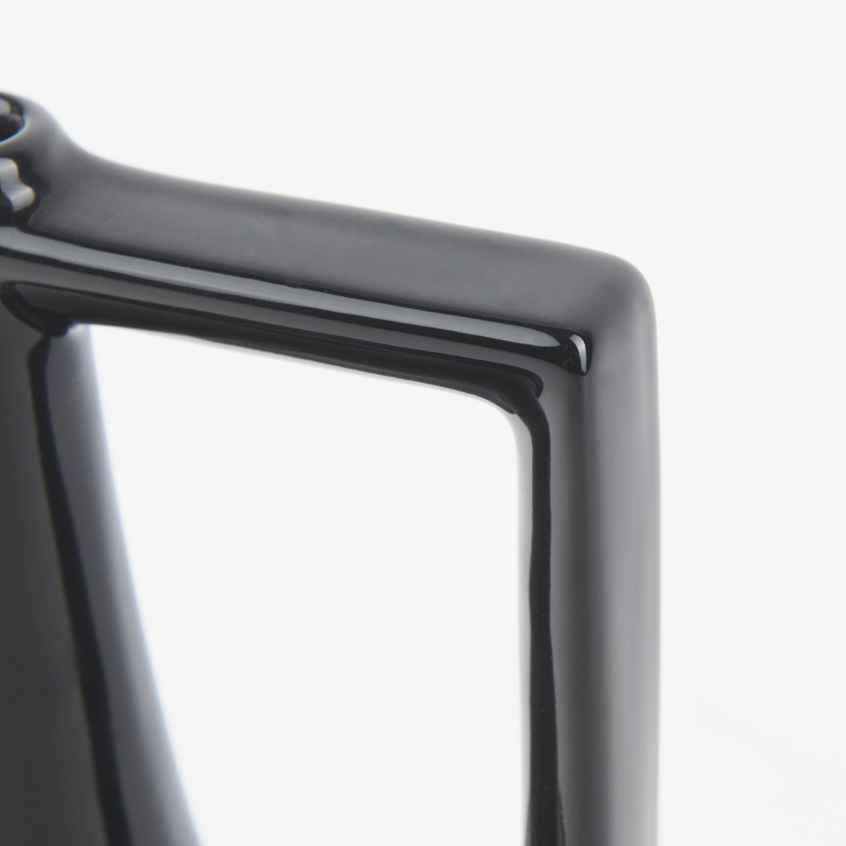 Burton 8.3H Small Glossy and Matte Black Ceramic Jug Vase from Mercana - Luna Furniture