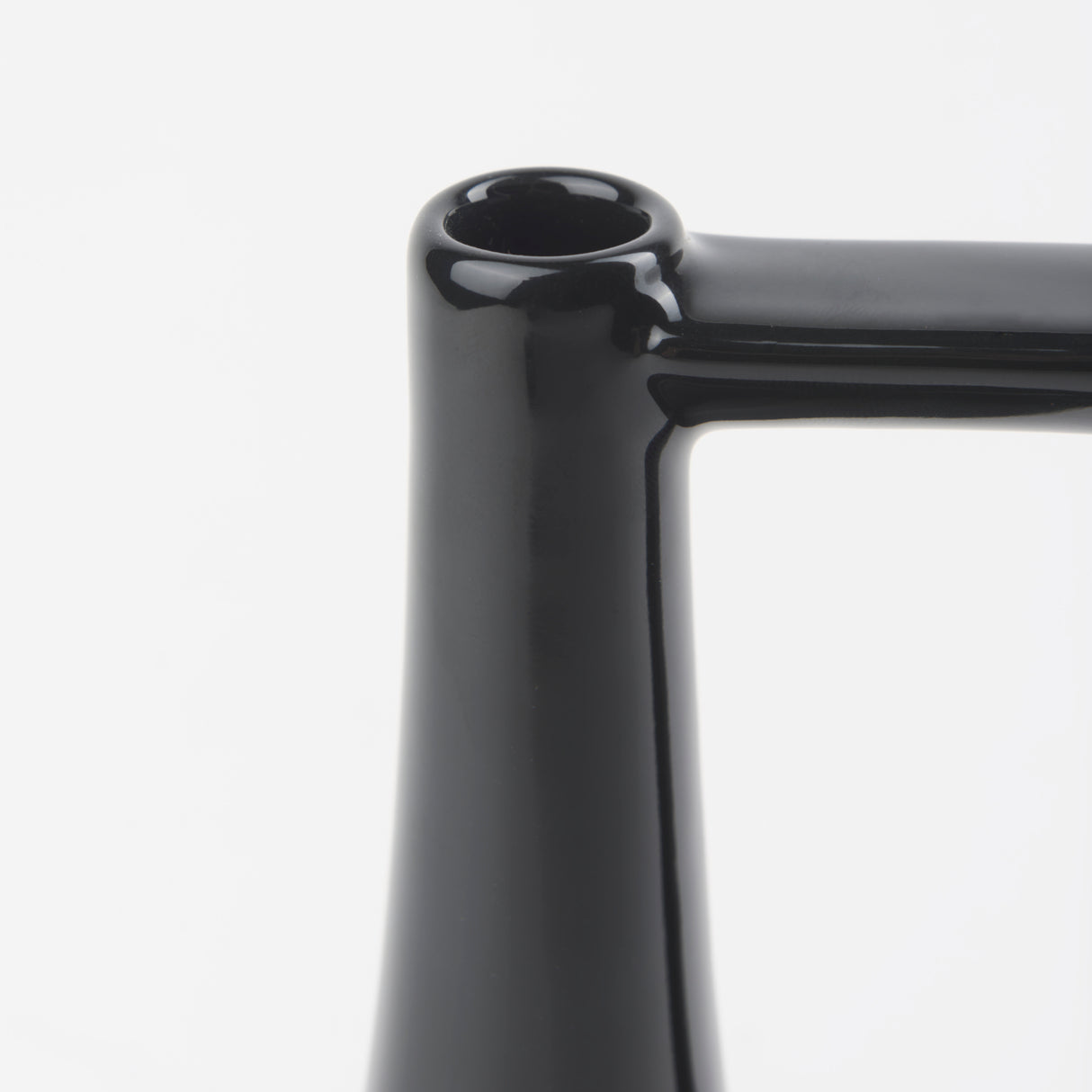 Burton 11.6H Medium Glossy and Matte Black Ceramic Jug Vase from Mercana - Luna Furniture
