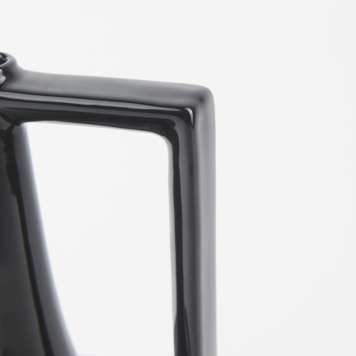 Burton 11.6H Medium Glossy and Matte Black Ceramic Jug Vase from Mercana - Luna Furniture