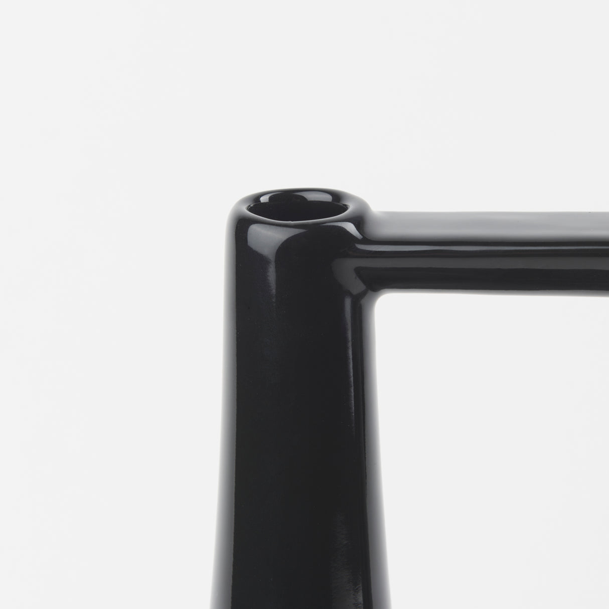 Burton 13.1H Large Glossy and Matte Black Ceramic Jug Vase from Mercana - Luna Furniture