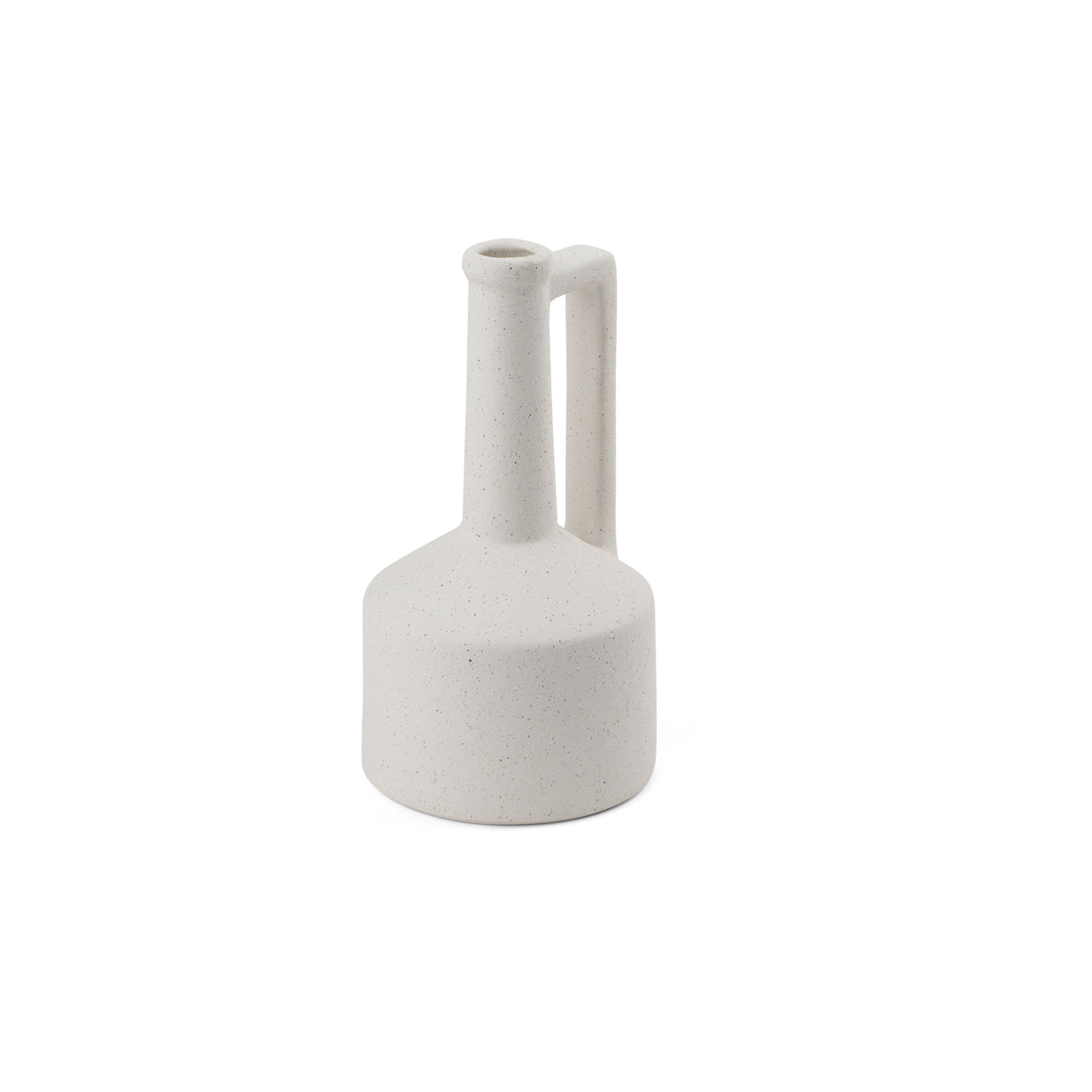 Burton 10.8H Small White Ceramic Jug Vase from Mercana - Luna Furniture