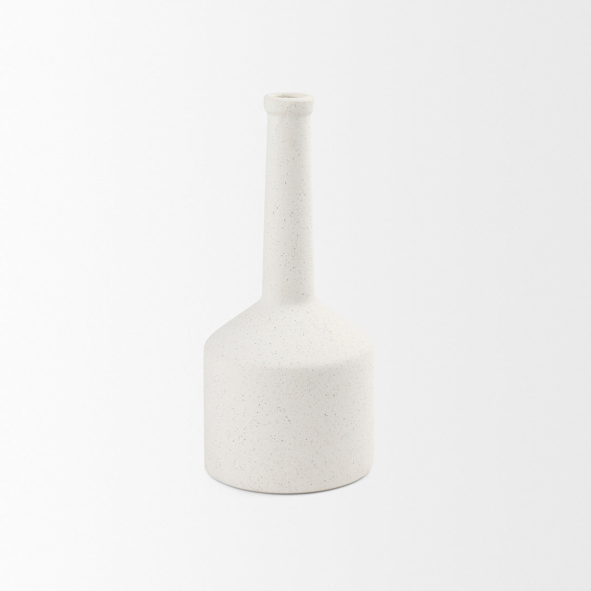 Burton 14.2H Medium White Ceramic Jug Vase from Mercana - Luna Furniture