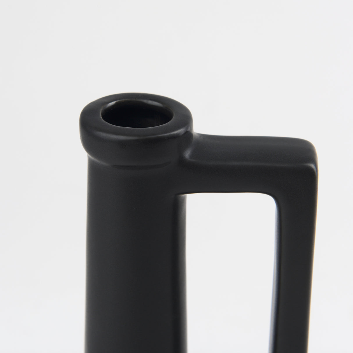Burton 10.8H Small Matte Black Ceramic Jug Vase from Mercana - Luna Furniture