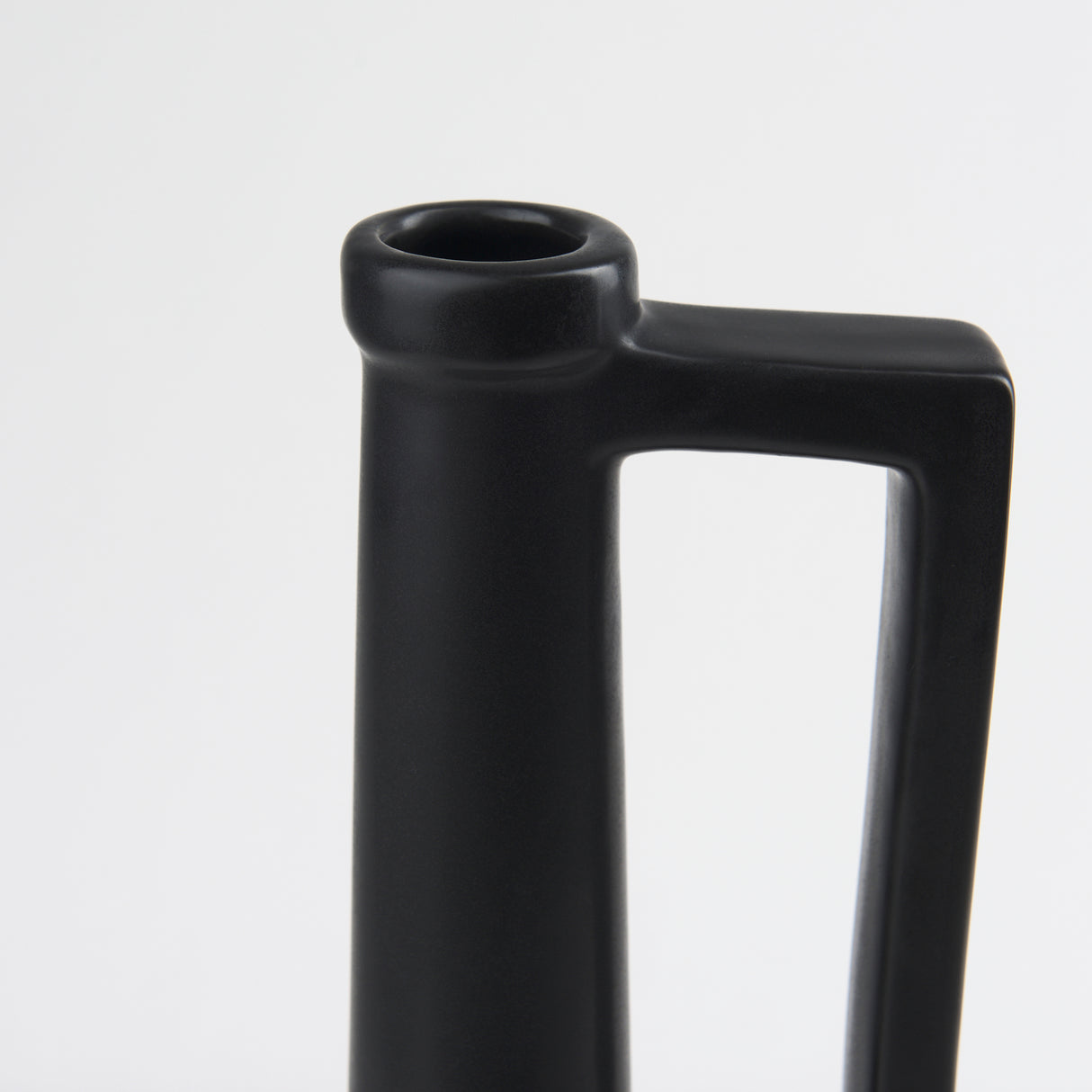 Burton 17.1H Large Matte Black Ceramic Jug Vase from Mercana - Luna Furniture