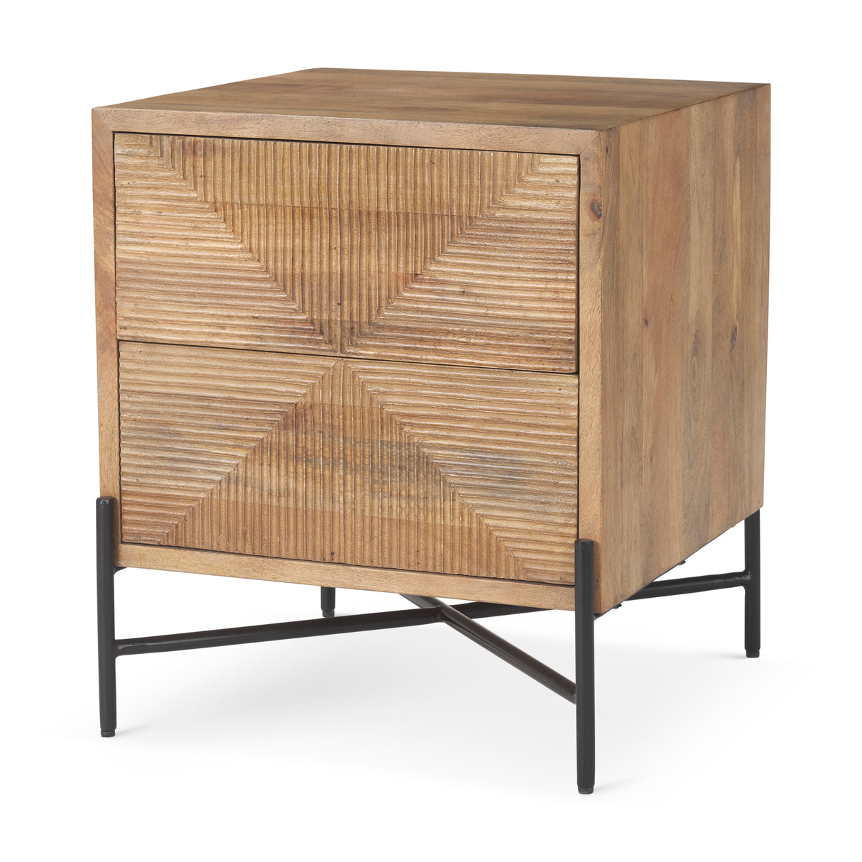 Cairo 22.0L x 22.0W x 26.0H Wood 2 Drawer Accent table from Mercana - Luna Furniture