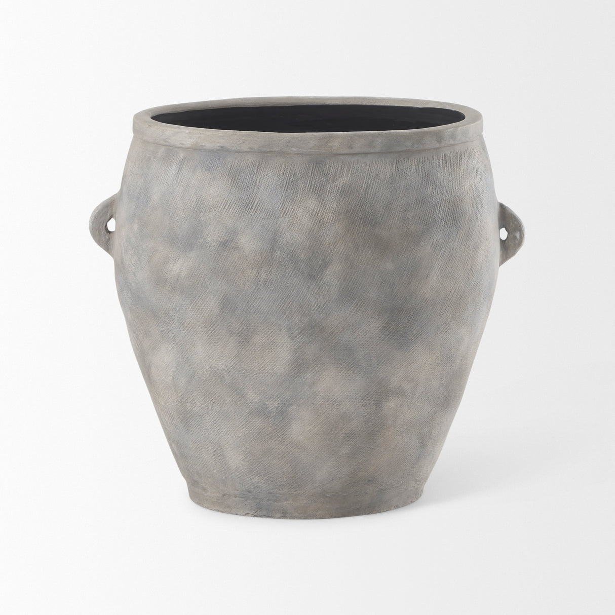 Zuma 27.2L x 18.1W x 24.4H Light Gray Ceramic Floor Vase from Mercana - Luna Furniture