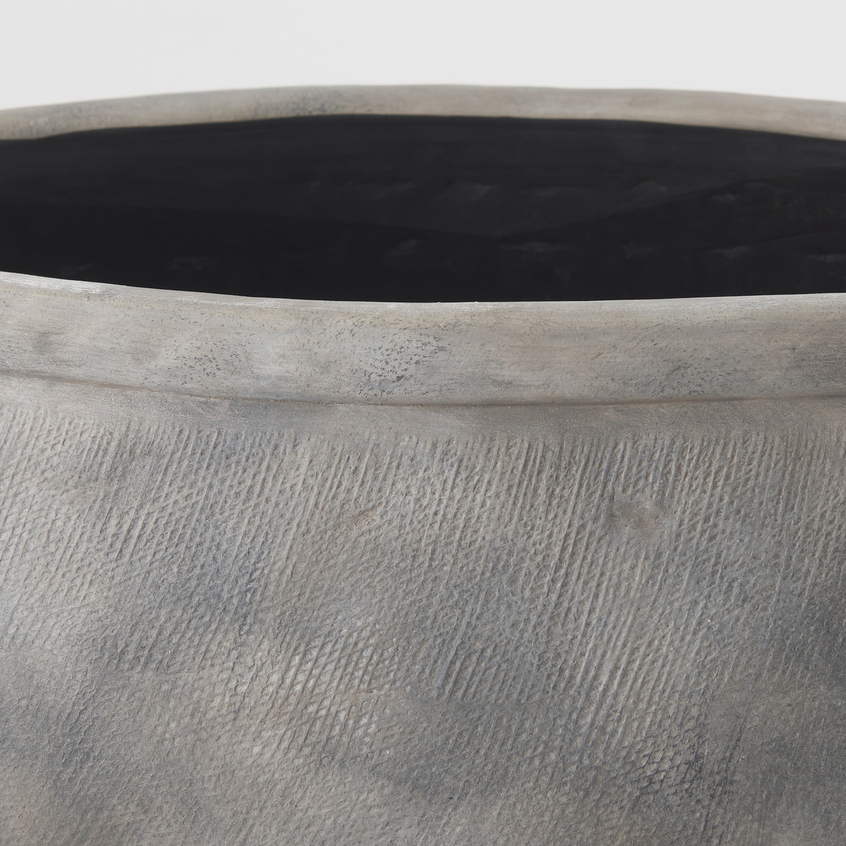Zuma 27.2L x 18.1W x 24.4H Light Gray Ceramic Floor Vase from Mercana - Luna Furniture