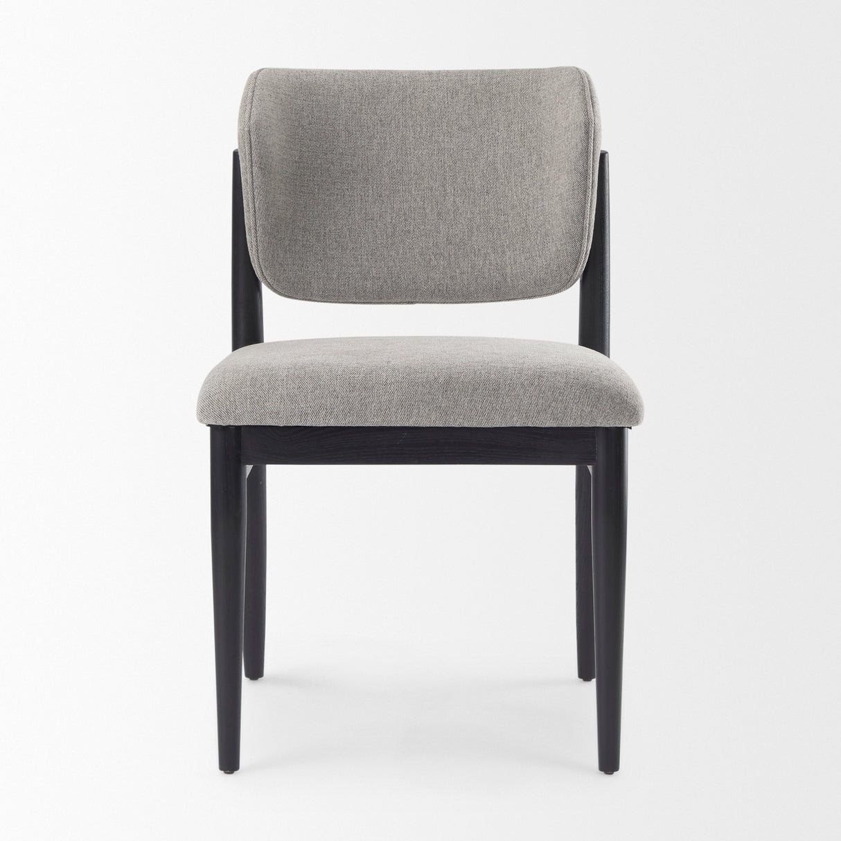 Cline 20.9L x 23.0W x 31.9H Gray Fabric W/Black Wood Dining Chair, Set of 2 from Mercana - Luna Furniture