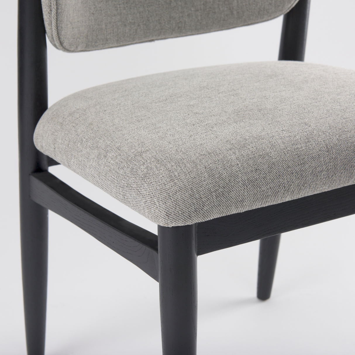 Cline 20.9L x 23.0W x 31.9H Gray Fabric W/Black Wood Dining Chair, Set of 2 from Mercana - Luna Furniture
