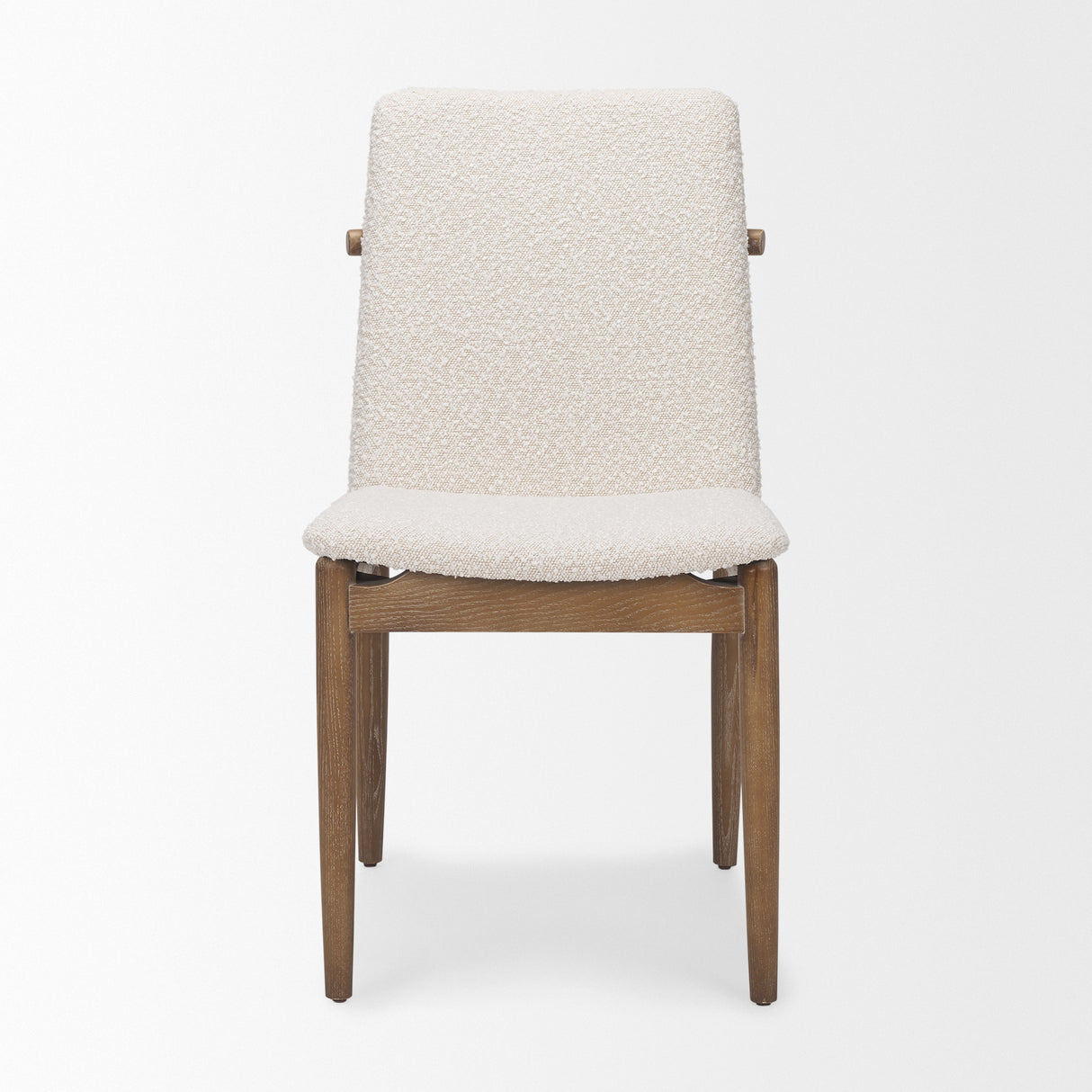 Cavett Cream Boucle Upholstered Seat W/Light Brown Wood Frame Dining Chair, Set of 2 from Mercana - Luna Furniture