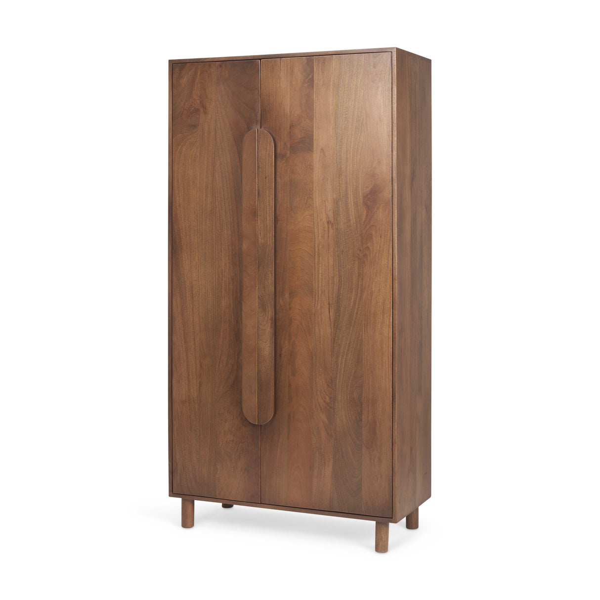 Astrid 36.0L x 17.0W x 70.0H Medium Brown Solid Wood Armoire from Mercana - Luna Furniture