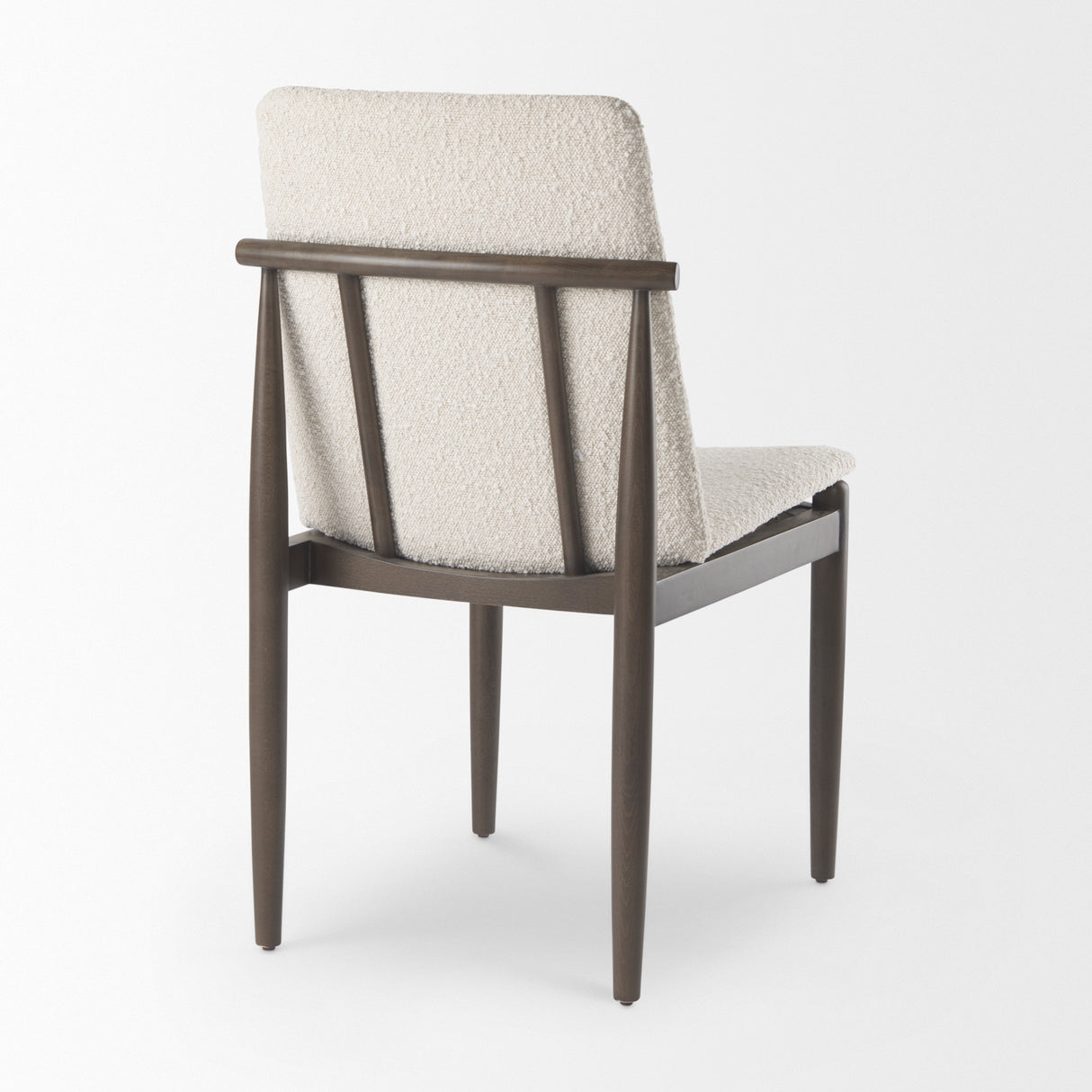 Cavett Cream Boucle Upholstered Seat W/Dark Brown Wood Frame Dining Chair, Set of 2 from Mercana - Luna Furniture