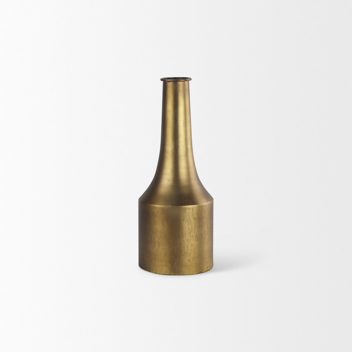 Aubrey Small 14.0H Gold Iron Flower Jug Vase from Mercana - Luna Furniture