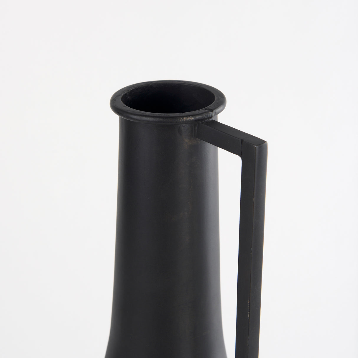 Aubrey Medium 18.0H Black Iron Flower Jug Vase from Mercana - Luna Furniture